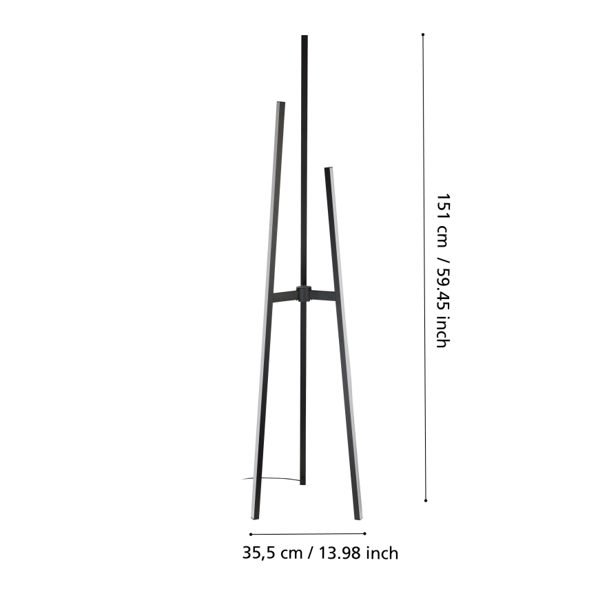 Eglo - LED grindinis šviestuvas LED/30W/230V juodas