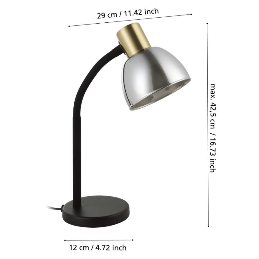 Eglo - Stalinis šviestuvas 1xE14/25W/230V auksas/juoda