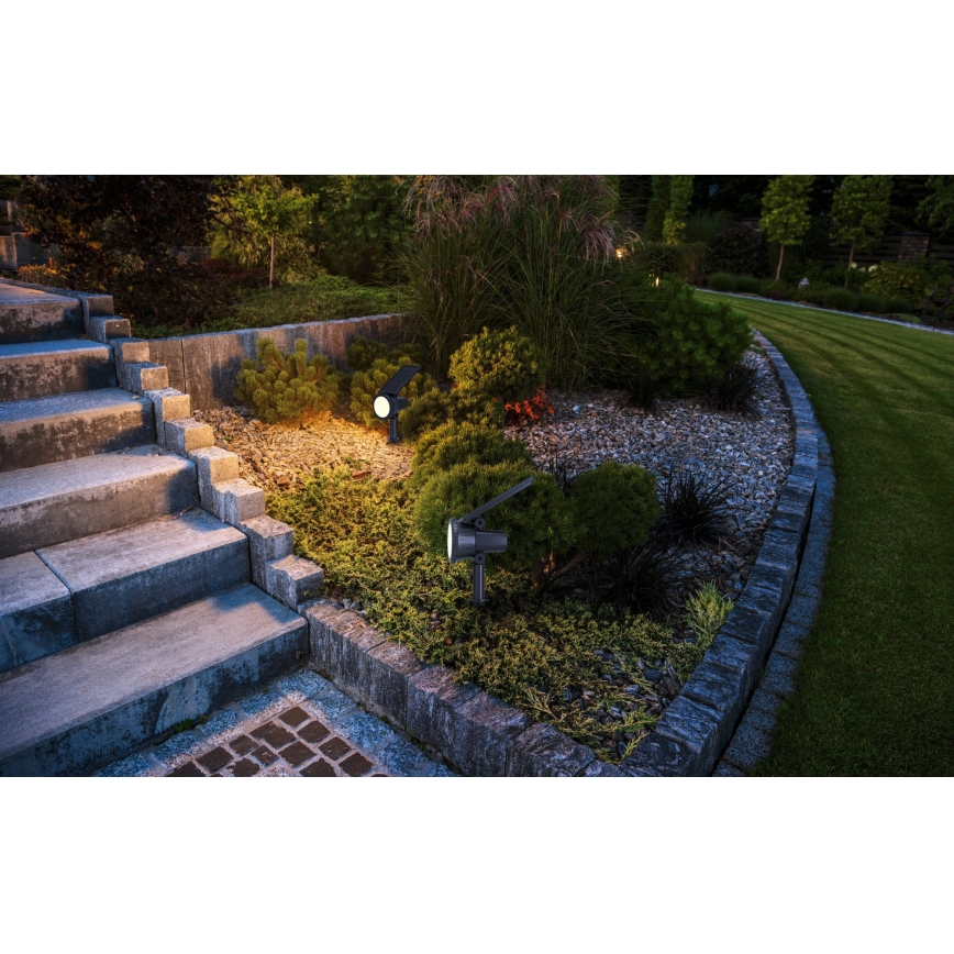 Eglo - LED RGBW reguliuojama saulės lempa LED/3W/4,5V IP44 juoda + su nuotoliniu valdymu