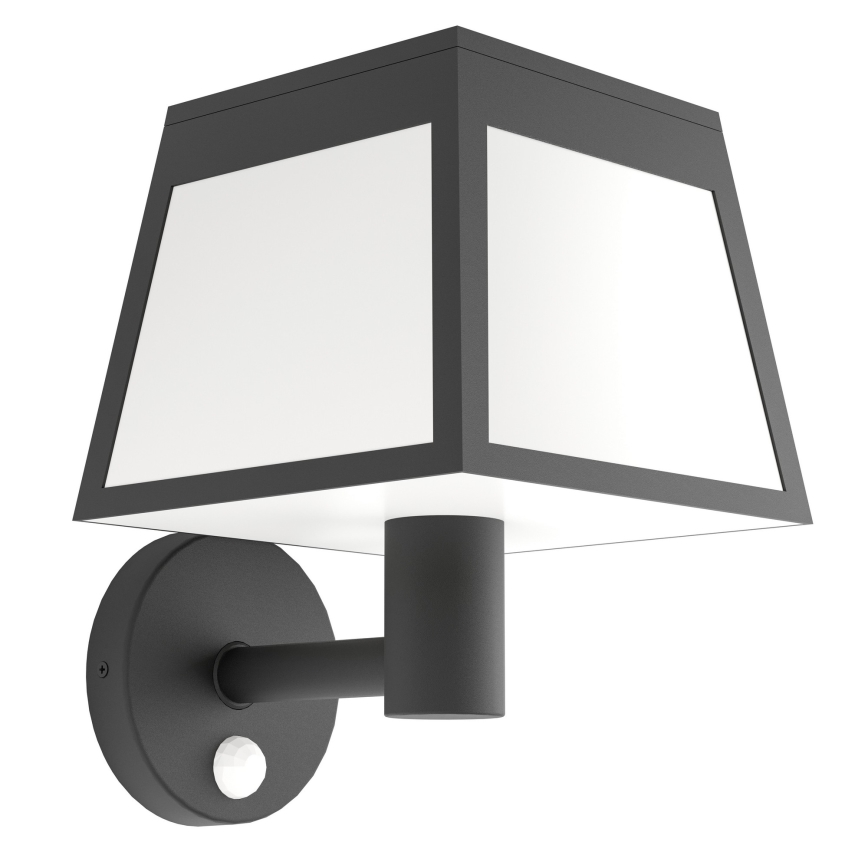 Eglo - LED sieninis šviestuvas su jutikliu, įkraunamas saulės energija LED/7,5W/3,7V IP44