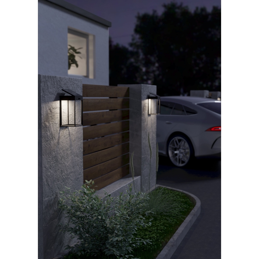 Eglo - LED sieninis šviestuvas su jutikliu, įkraunamas saulės energija LED/6,5W/3,7V IP44
