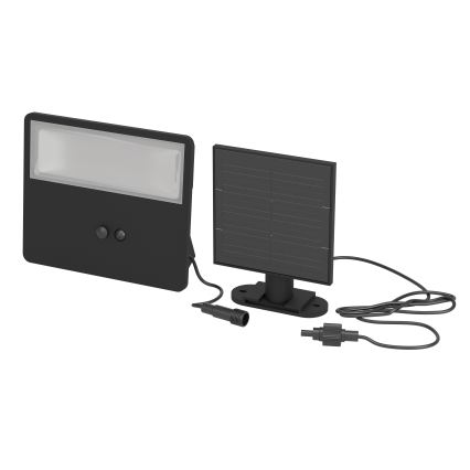 Eglo - LED saulės sieninis šviestuvas su jutikliu LED/6,7W/3,7V 2400 mAh IP44 juoda