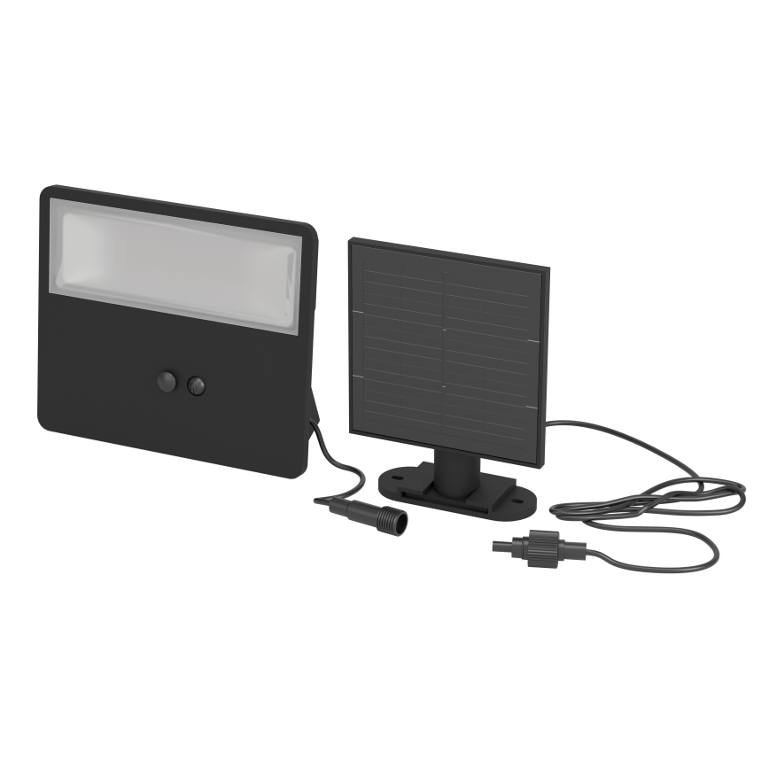 Eglo - LED saulės sieninis šviestuvas su jutikliu LED/6,7W/3,7V 2400 mAh IP44 juoda