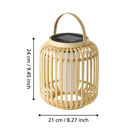 Eglo - LED Saulės Stalinis šviestuvas LED/3,3W/3,7V 1800 mAh IP44