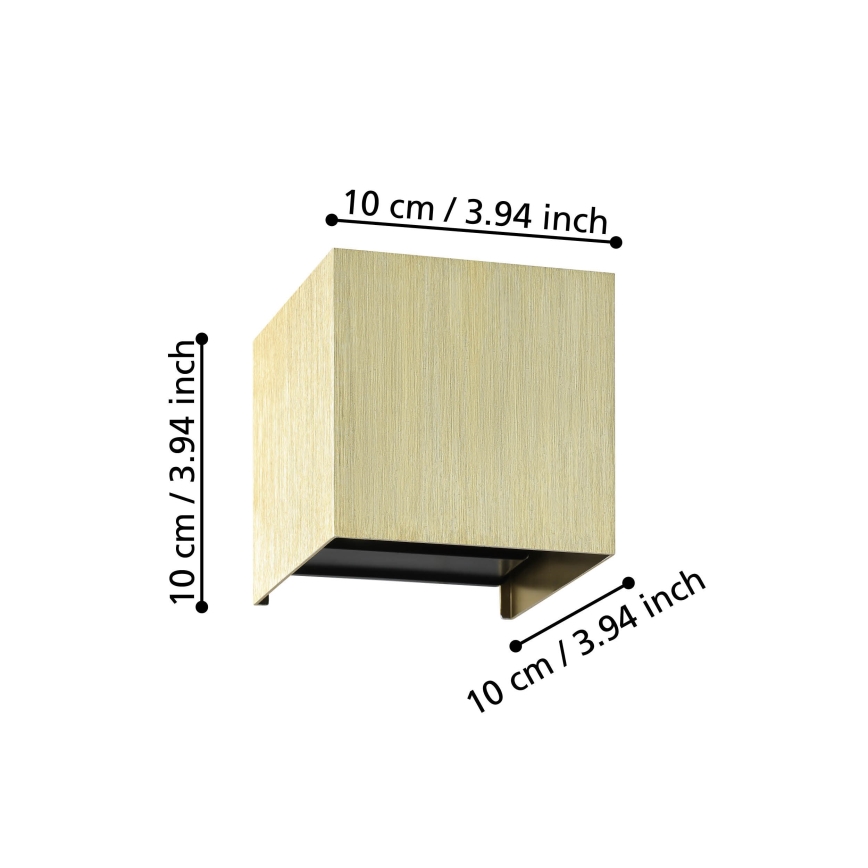 Eglo - LED sieninis šviestuvas 2xLED/1,5W/230V 3000K auksas