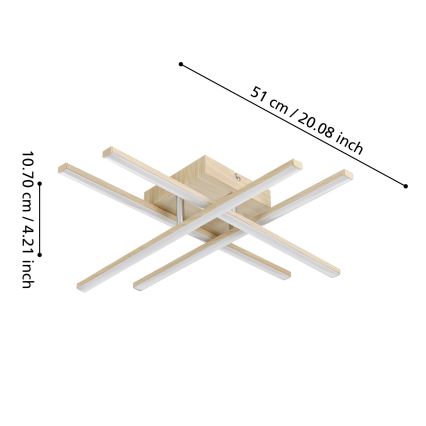 Eglo - LED lubinis šviestuvas LED/20,5W/230V auksinis