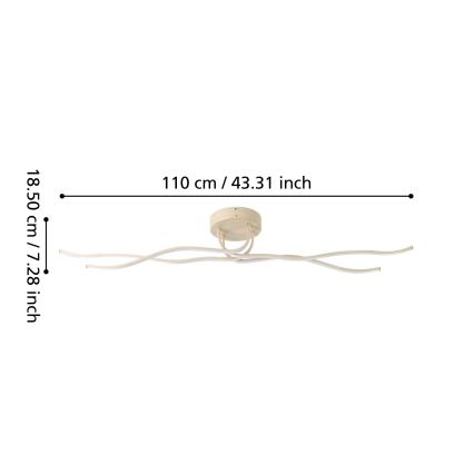 Eglo - LED lubinis šviestuvas LED/37W/230V rudas