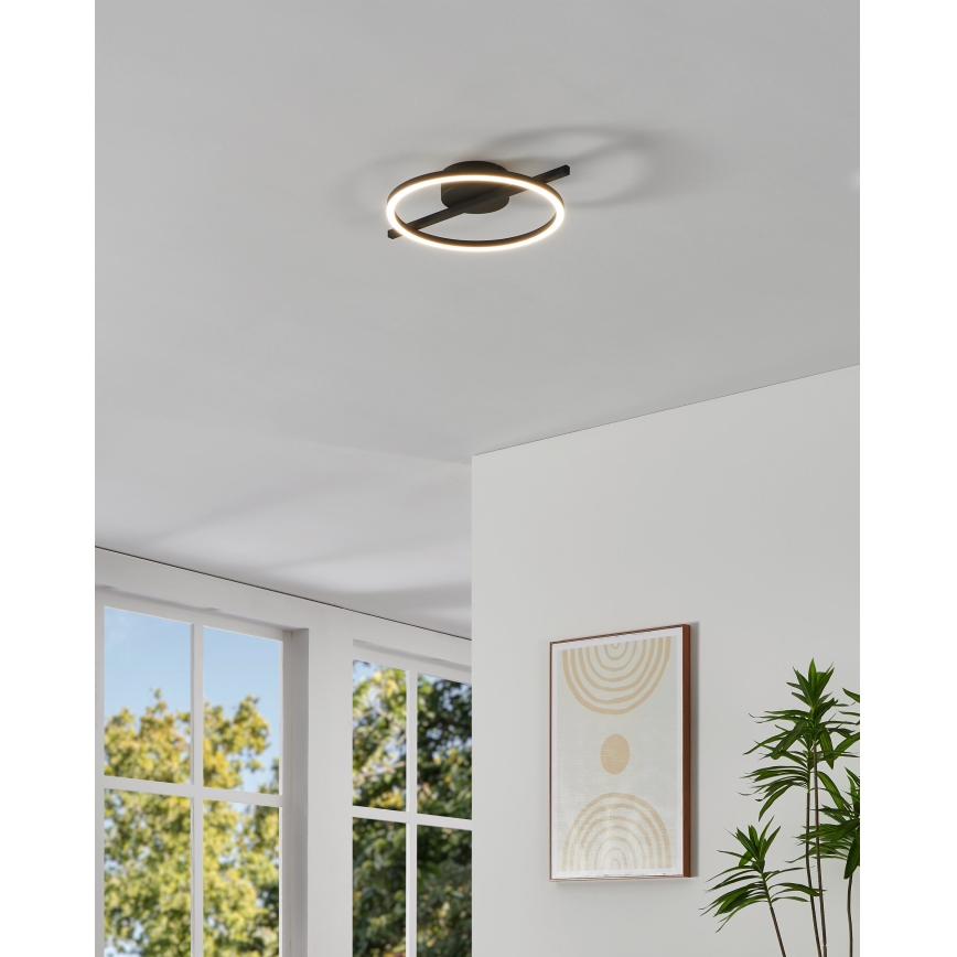 Eglo - LED RGBW Reguliuojamas lubinis šviestuvas LED/17W/230V 2700-6500K juoda + nuotolinio valdymo pultas
