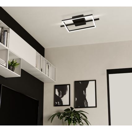 Eglo - LED RGBW Reguliuojamas lubinis šviestuvas LED/17W/230V 2700-6500K juoda + nuotolinio valdymo pultas