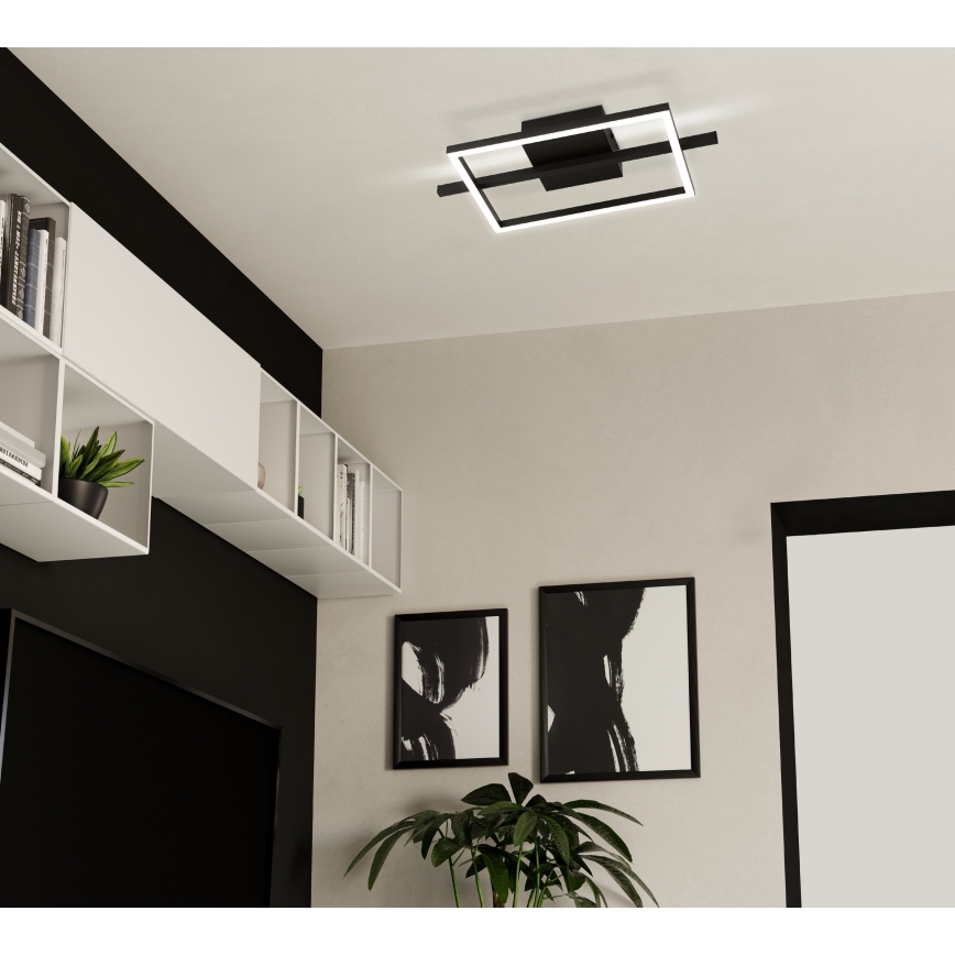 Eglo - LED RGBW Reguliuojamas lubinis šviestuvas LED/17W/230V 2700-6500K juoda + nuotolinio valdymo pultas