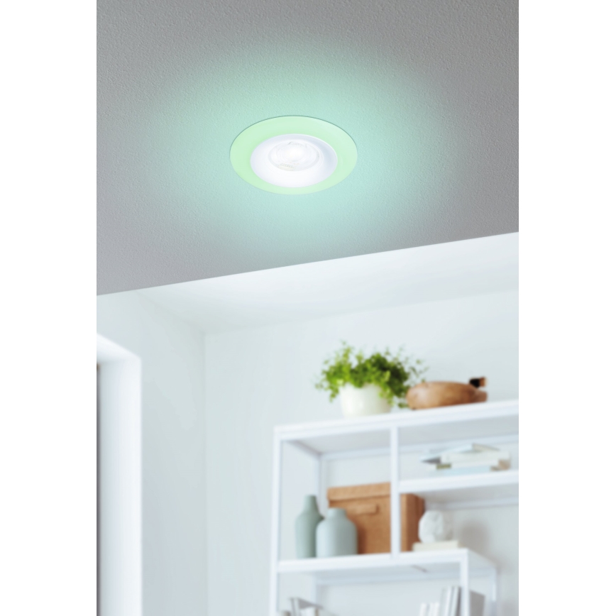 Eglo - KOMPLEKTAS 3xLED RGBW Pritemdomas įleidžiamas lubinis vonios šviestuvas 3xLED/3,8W/230V 2700-6500K IP44 + nuotolinio valdymo pultas