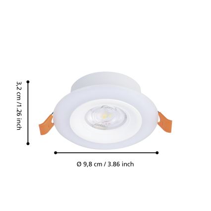 Eglo - KOMPLEKTAS 3xLED RGBW Pritemdomas įleidžiamas lubinis vonios šviestuvas 3xLED/3,8W/230V 2700-6500K IP44 + nuotolinio valdymo pultas