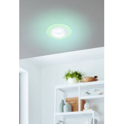 Eglo - KOMPLEKTAS 3xLED RGBW dimeriuojamas vonios kambario įleidžiamas lubų šviestuvas LED/3,8W/230V 2700-6500K IP44 + nuotolinio valdymo pultas