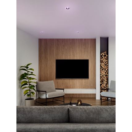 Eglo - KOMPLEKTAS 3x LED RGBW Pritemdomas įleidžiamas lubinis vonios šviestuvas 3xLED/3,8W/230V 2700-6500K IP44 + nuotolinio valdymo pultas