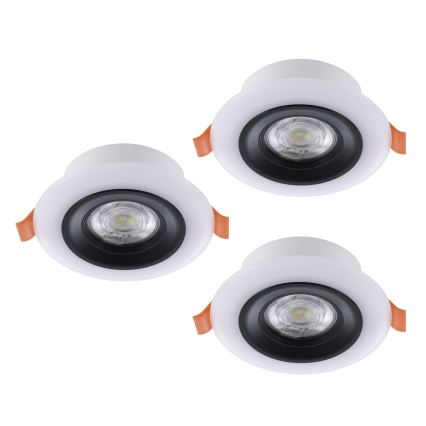 Eglo - Rinkinys 3 vnt. LED RGBW dimeriuojamų vonios įleidžiamų šviestuvų LED/3,8W/230V 2700-6500K IP44 + nuotolinis valdymas