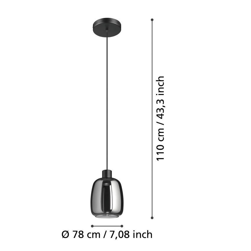 Eglo - LED RGBW Reguliuojamas pakabinamas sietynas LED/3,7W/230V 2700-6500K juoda ZigBee