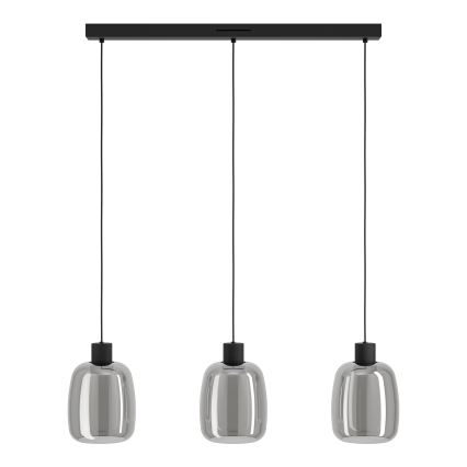 Eglo - LED RGBW Reguliuojamas pakabinamas sietynas 3xLED/3,7W/230V 2700-6500K pilka