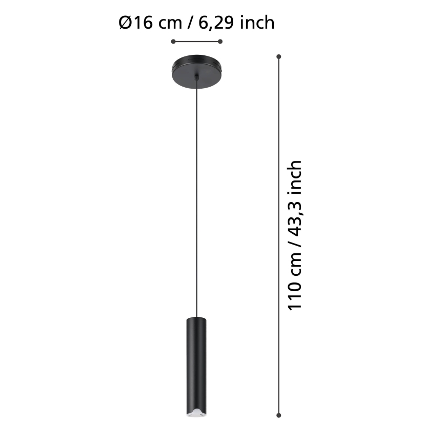 Eglo - LED RGBW Reguliuojamas pakabinamas sietynas LED/3,7W/230V 2700-6500K juoda