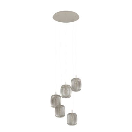 Eglo - Kabantis šviestuvas ant laido 5xE27/40W/230V smėlio spalvos