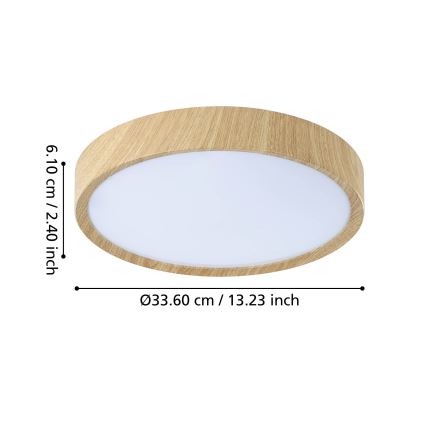 Eglo - LED lubinis vonios šviestuvas LED/14,6W/230V IP44 smėlio spalva