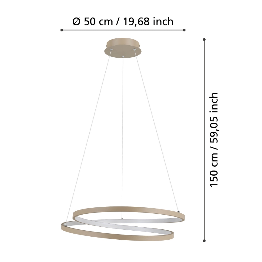 Eglo - LED Pakabinamas sietynas LED/36W/230V 3000K smėlio spalva