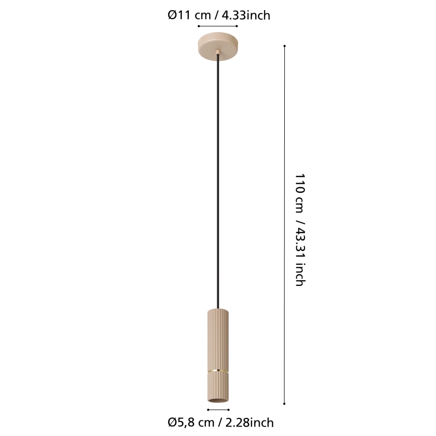 Eglo - LED Pakabinamas sietynas 1xGU10/5W/230V 3000K smėlio spalva