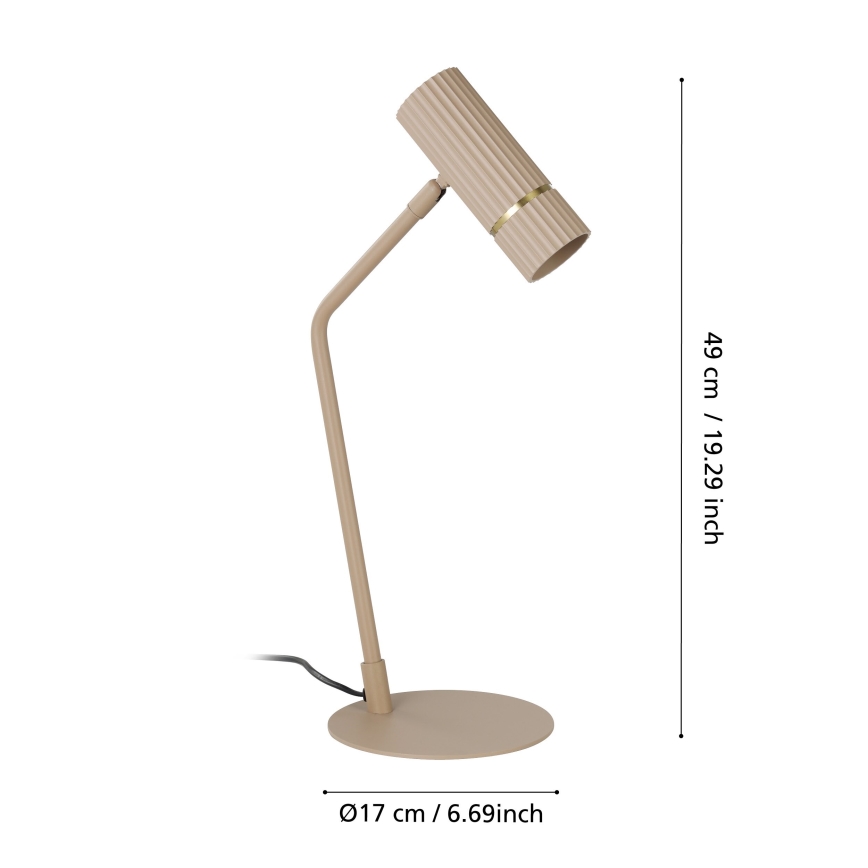 Eglo - LED stalinis šviestuvas 1xGU10/5W/230V 3000K smėlio spalva
