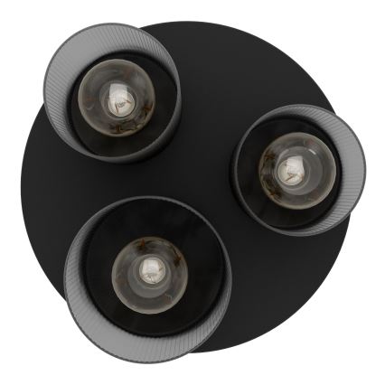 Eglo - Lubinis šviestuvas 3xE27/40W/230V pilka