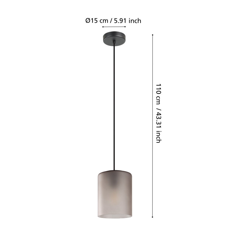 Eglo - Pakabinamas sietynas 1xE27/40W/230V pilka