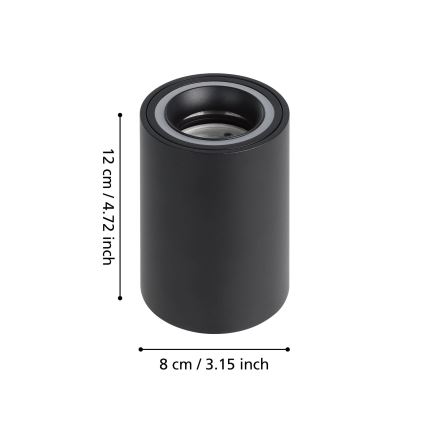 Eglo - LED RGBW Pritemdomi akcentiniai šviestuvai LED/4,9W/230V 2700-6500K juoda