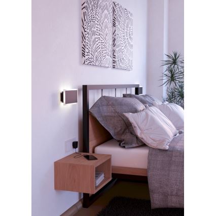 Eglo - LED sieninis šviestuvas LED/12W/230V 3000K 12x23 cm juoda