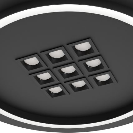 Eglo - LED Pritemdomas lubinis šviestuvas LED/21,4W/230V 2700-6500K juoda + nuotolinio valdymo pultas