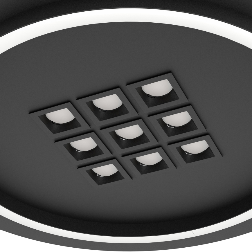 Eglo - LED Pritemdomas lubinis šviestuvas LED/21,4W/230V 2700-6500K juoda + nuotolinio valdymo pultas