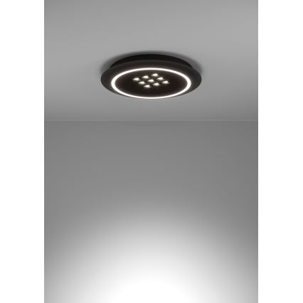Eglo - LED Pritemdomas lubinis šviestuvas LED/21,4W/230V 2700-6500K juoda + nuotolinio valdymo pultas
