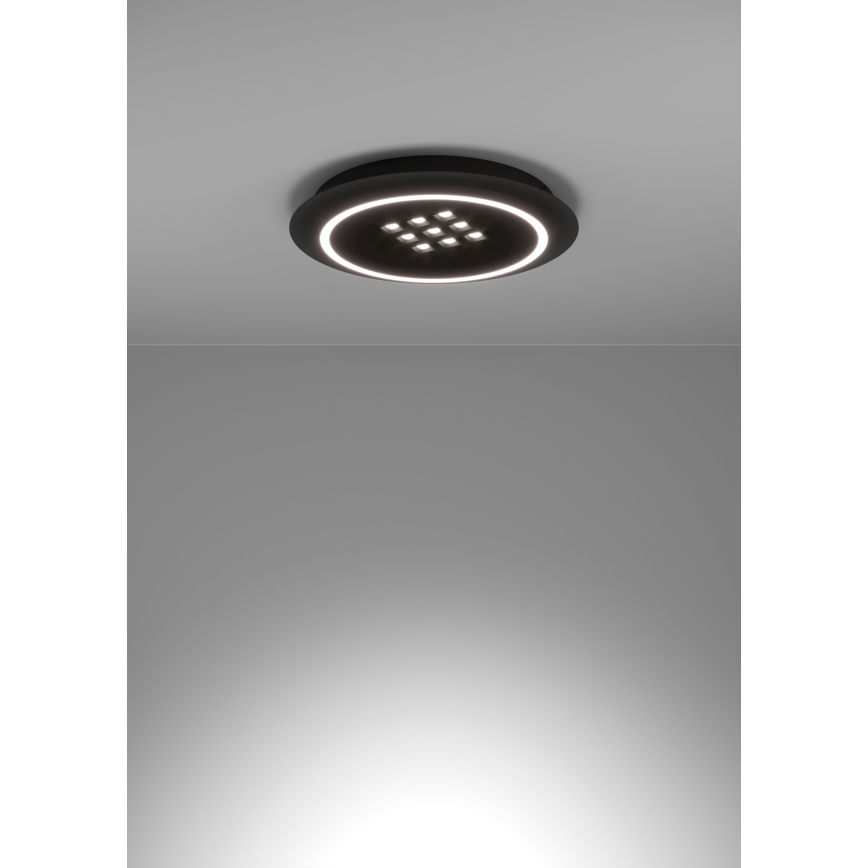 Eglo - LED Pritemdomas lubinis šviestuvas LED/21,4W/230V 2700-6500K juoda + nuotolinio valdymo pultas