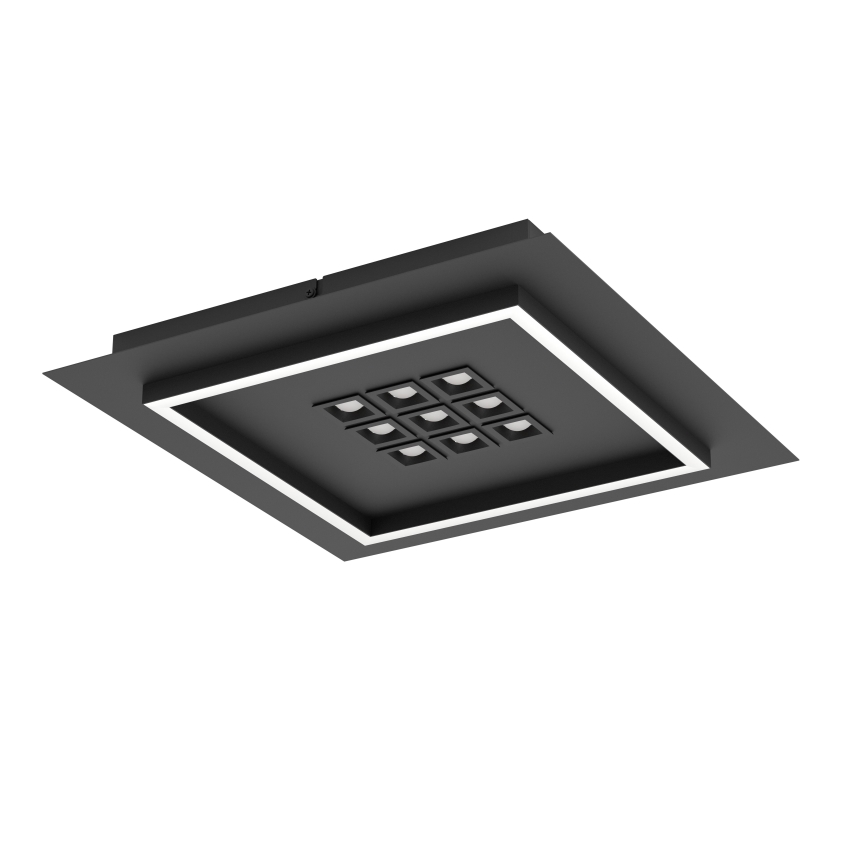 Eglo - LED Pritemdomas lubinis šviestuvas LED/21,4W/230V 2700-6500K juoda + nuotolinio valdymo pultas