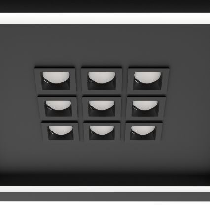 Eglo - LED Pritemdomas lubinis šviestuvas LED/21,4W/230V 2700-6500K juoda + nuotolinio valdymo pultas