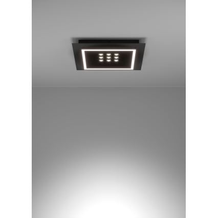 Eglo - LED Pritemdomas lubinis šviestuvas LED/21,4W/230V 2700-6500K juoda + nuotolinio valdymo pultas