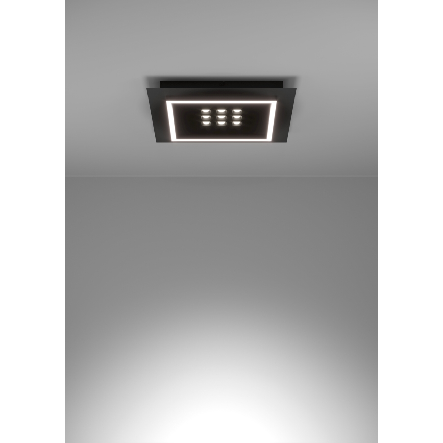 Eglo - LED Pritemdomas lubinis šviestuvas LED/21,4W/230V 2700-6500K juoda + nuotolinio valdymo pultas