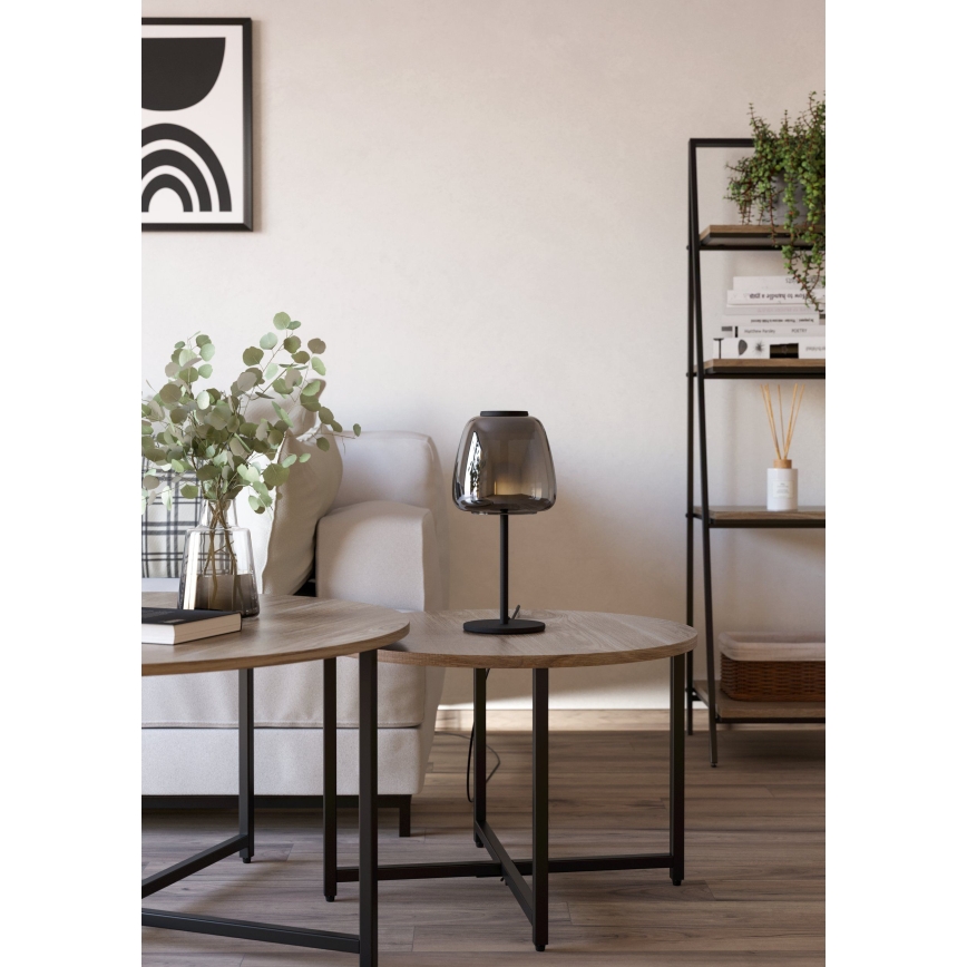 Eglo - LED RGBW Dimeriuojama stalinė lempa LED/7,7W/230V 2700-6500K dūminės spalvos