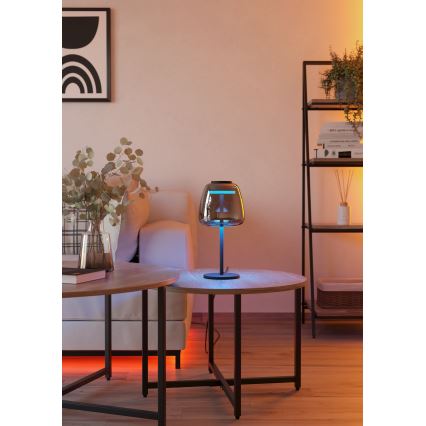 Eglo - LED RGBW Dimeriuojama stalinė lempa LED/7,7W/230V 2700-6500K dūminės spalvos