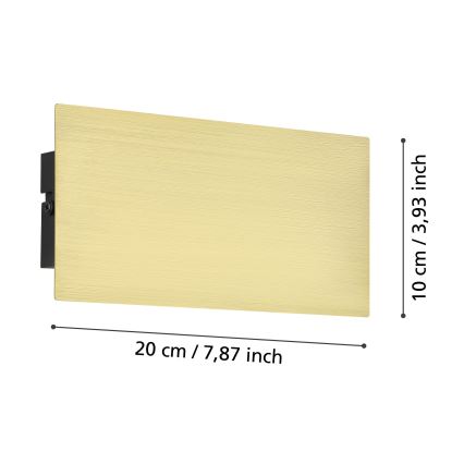 Eglo - LED sieninis šviestuvas LED/6W/230V 3000K auksas