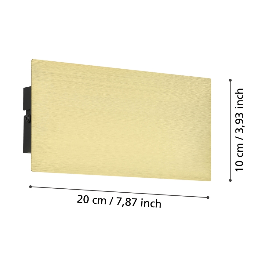 Eglo - LED sieninis šviestuvas LED/6W/230V 3000K auksas