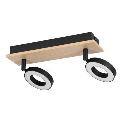 Eglo - LED taškinis šviestuvas 2xLED/4,2W/230V juoda/ruda