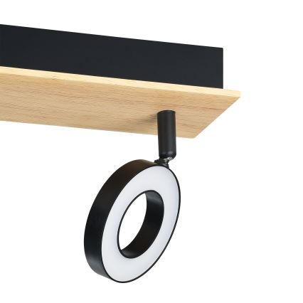 Eglo - LED taškinis šviestuvas 2xLED/4,2W/230V juoda/ruda