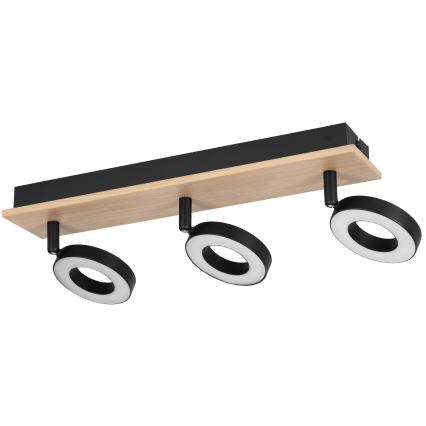 Eglo - LED taškinis šviestuvas 3xLED/4,2W/230V juoda/ruda