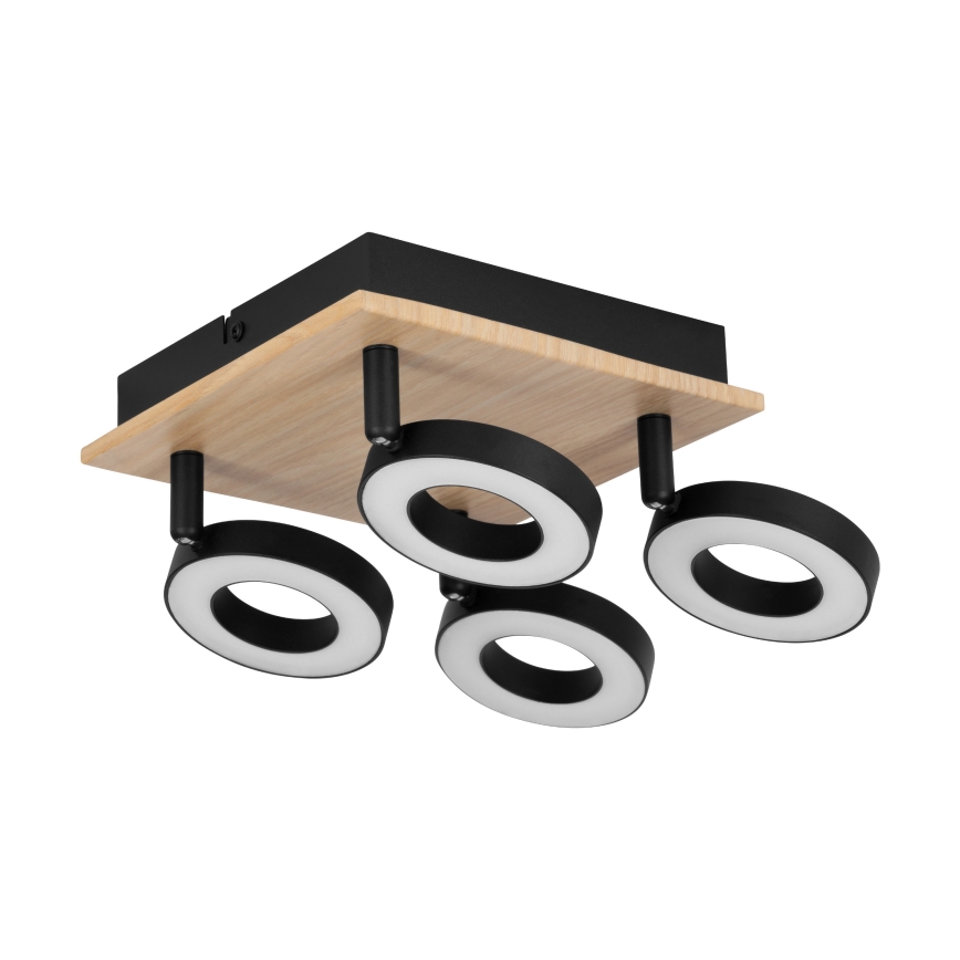 Eglo - LED taškinis šviestuvas 4xLED/4,2W/230V juoda/ruda