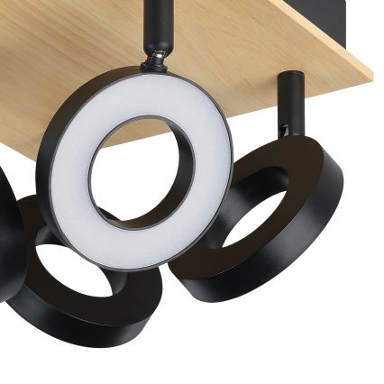 Eglo - LED taškinis šviestuvas 4xLED/4,2W/230V juoda/ruda