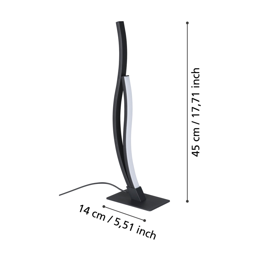 Eglo - LED stalinis šviestuvas LED/12W/230V 4000K juoda