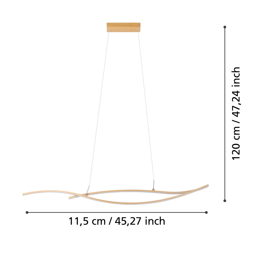 Eglo - LED Pakabinamas sietynas LED/20W/230V 4000K smėlio spalva